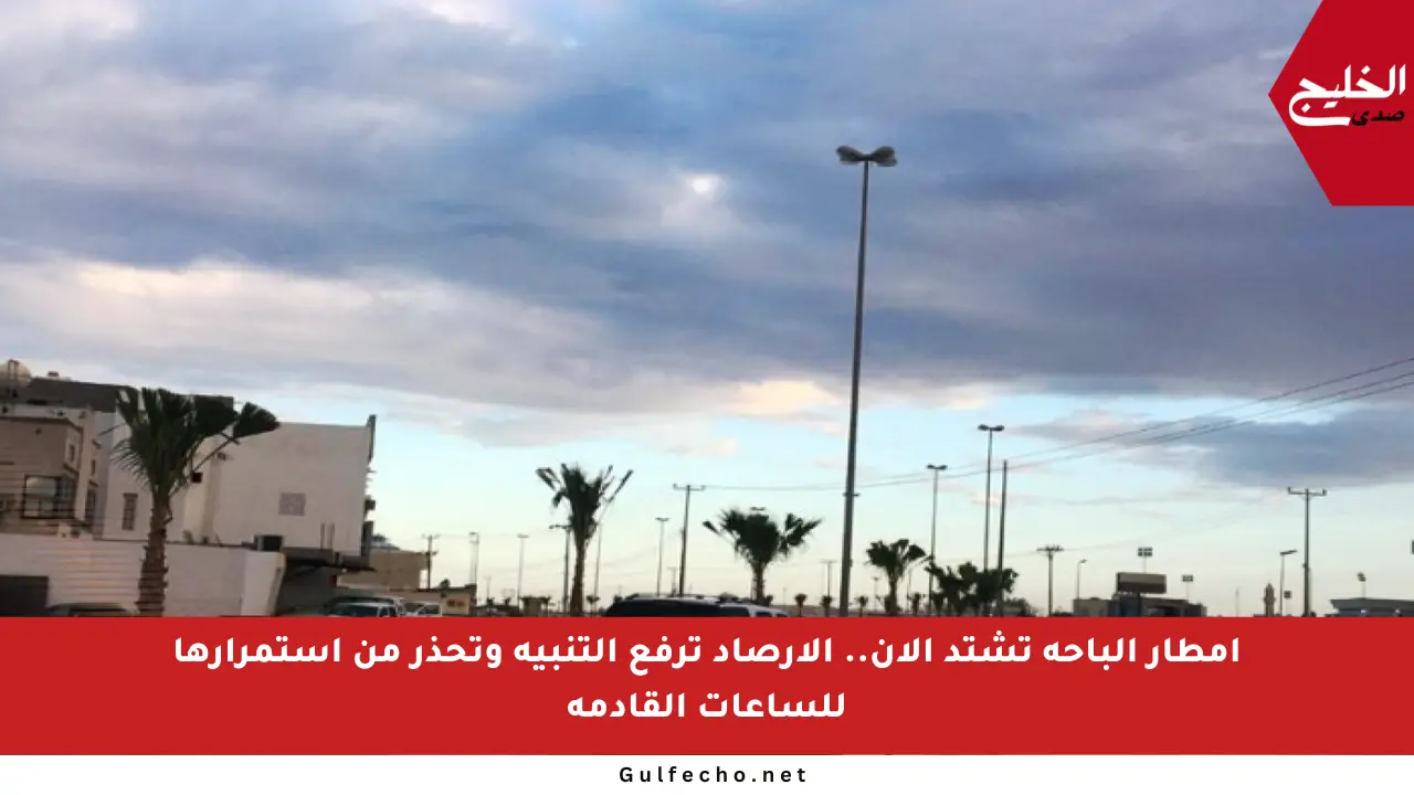 أمطار الباحة تشتد الآن.. الأرصاد ترفع التنبيه وتحذر من استمرارها للساعات القادمة